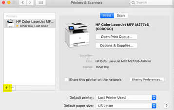 hp color laserjet mfp m277c6 driver for mac