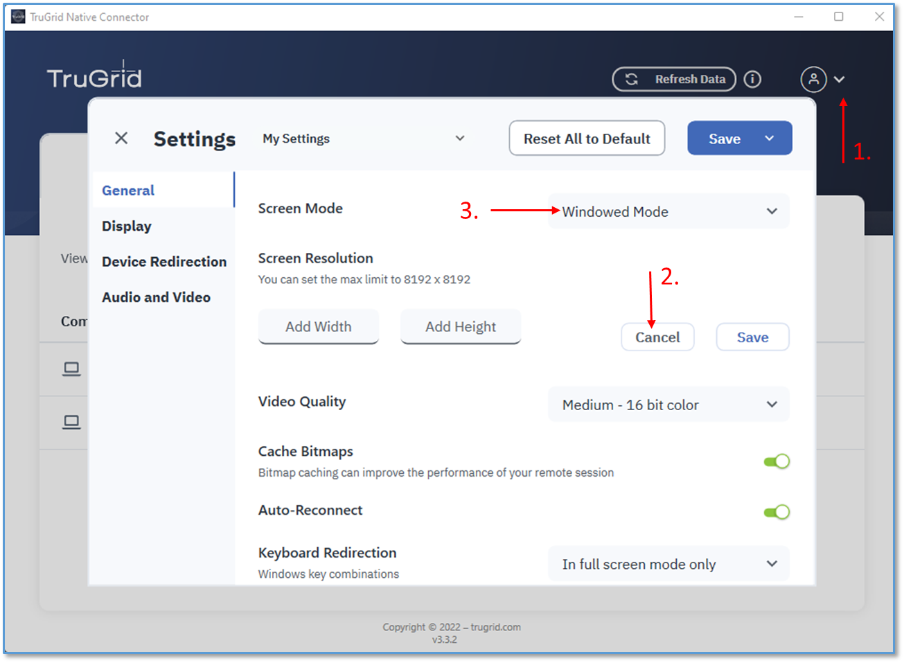 Modifying Display Settings Back To Full Screen TruGrid Summit Hosting